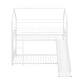 preview thumbnail 4 of 10, Twin Over Twin Metal Bunk Bed With Slide,Kids House Bed