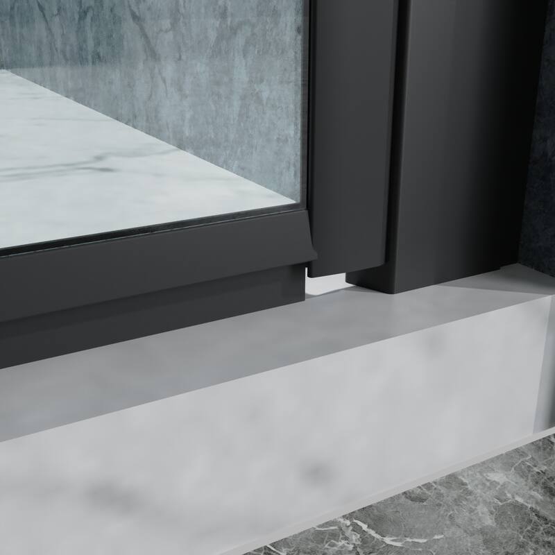 Semi-Frameless Shower Doors with Clear Glass