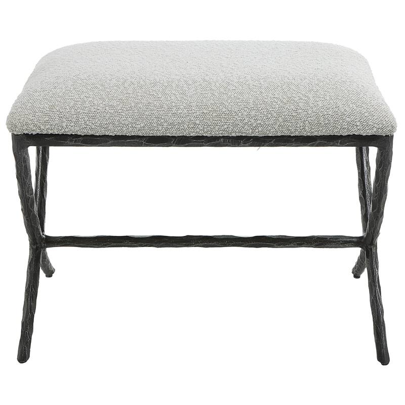 Uttermost 23750 Brisby 24" Wide Bench - Black / White