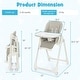 Folding High Chair with Height Adjustment and 360° Rotating Wheels - 27 ...