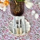 preview thumbnail 4 of 3, Beatrice pink and green round tablecloth