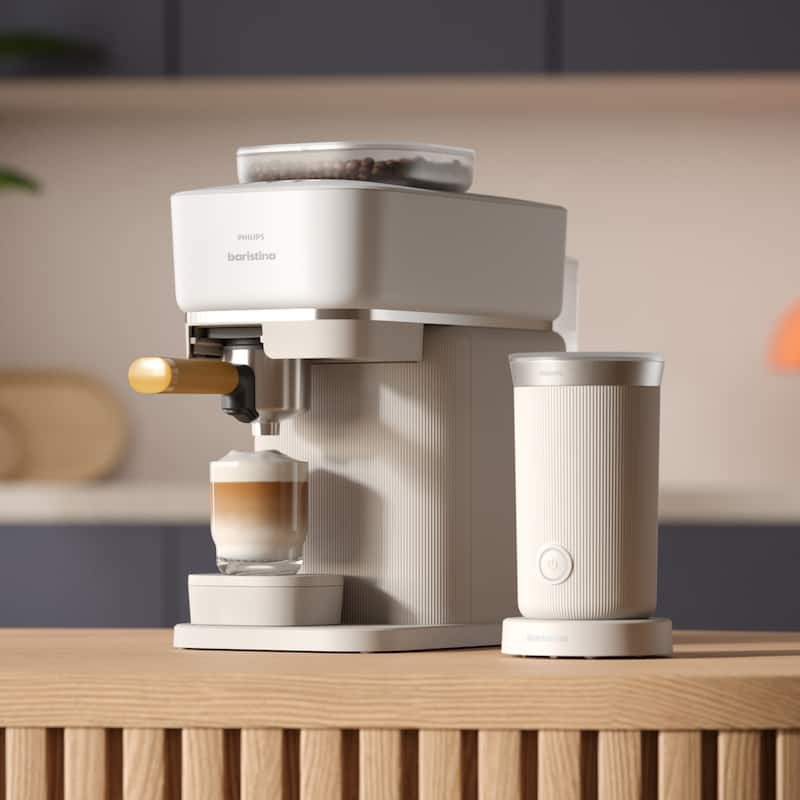 Philips Baristina Automatic Espresso Machine and Milk Frother Bundle