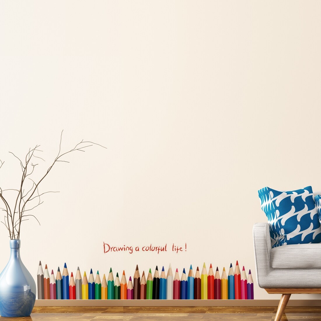 Shop Multi Color Wall Stickers Self Stick Art Decal For Living