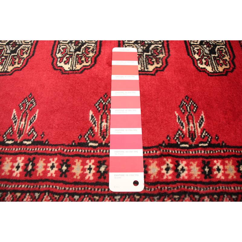 ECARPETGALLERY Hand-knotted Finest Peshawar Bokhara Red Wool Rug - 2'0 x 2'11