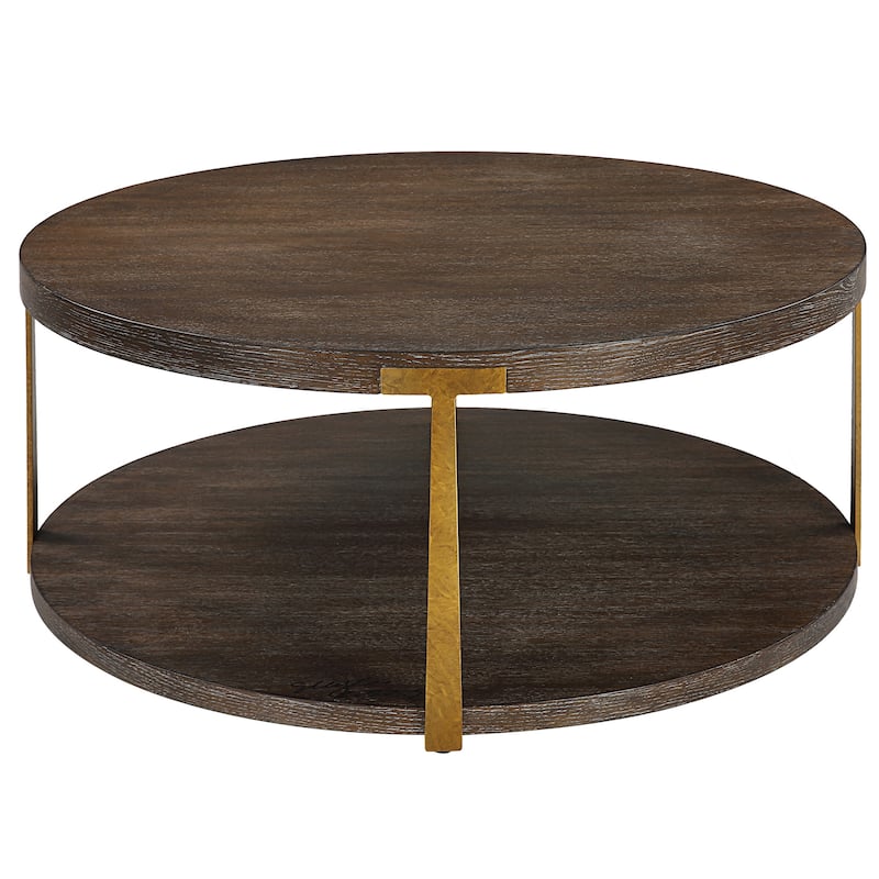 Uttermost 25555 Palisade 40" Wide Diameter MDF, Metal, and Veneer