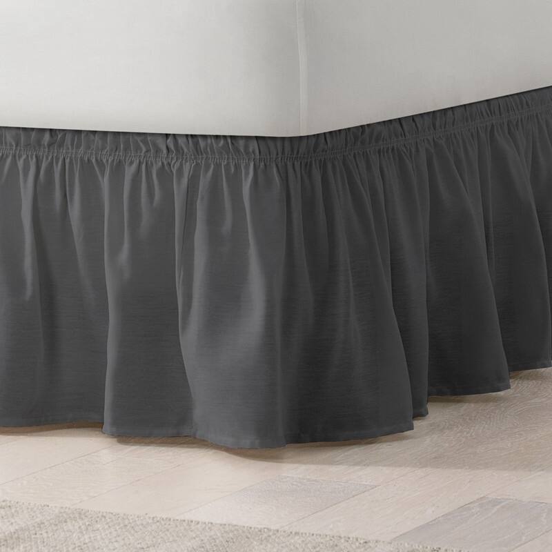 EasyFit Wrap Around Solid Ruffled Bed Skirt