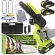 preview thumbnail 1 of 13, Mini Chainsaw Cordless Handheld Green - Battery