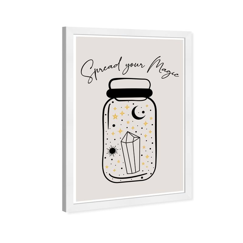 Wynwood Studio Prints Symbols and Objects Spread your magic Black and Bohemian & Eclectic Wall Art Canvas Print