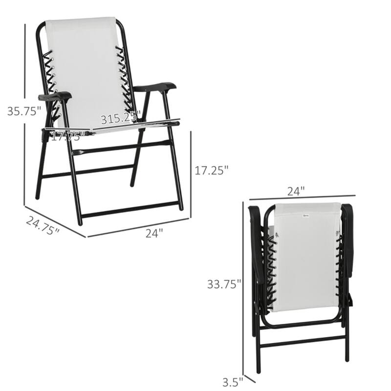 Mesh Fabric Outdoor Folding Chair with Armrest, Foldable and Steel