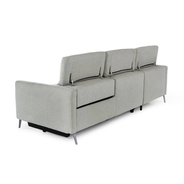 Shop Divani Casa Lupita Modern Grey Fabric Sectional With Left