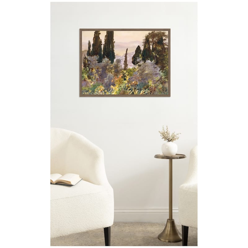 Kate and Laurel Granada 1912 John Singer Sargent by Nostalgia Prints Framed Canvas Wall Art Print