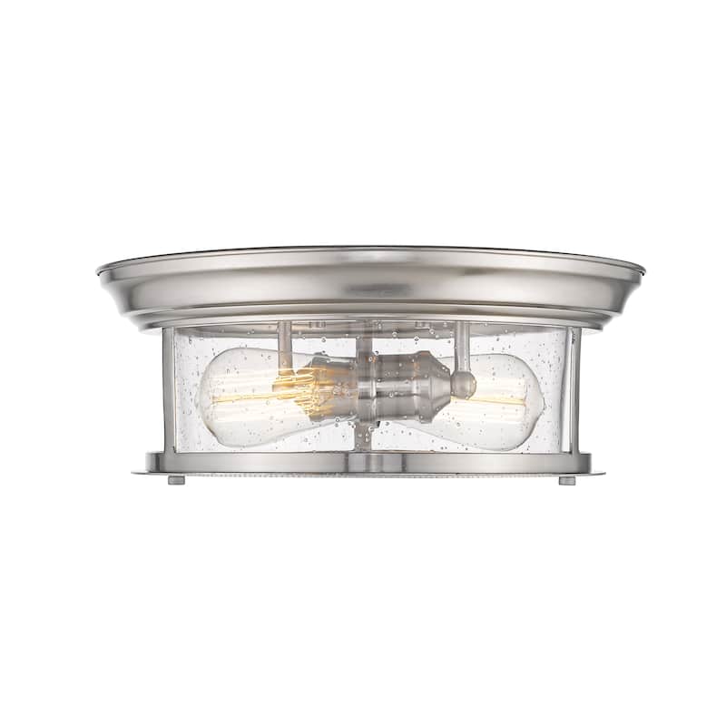 Bellevue Hughen 2 Light 14" Wide Flush Mount Drum Ceiling Fixture