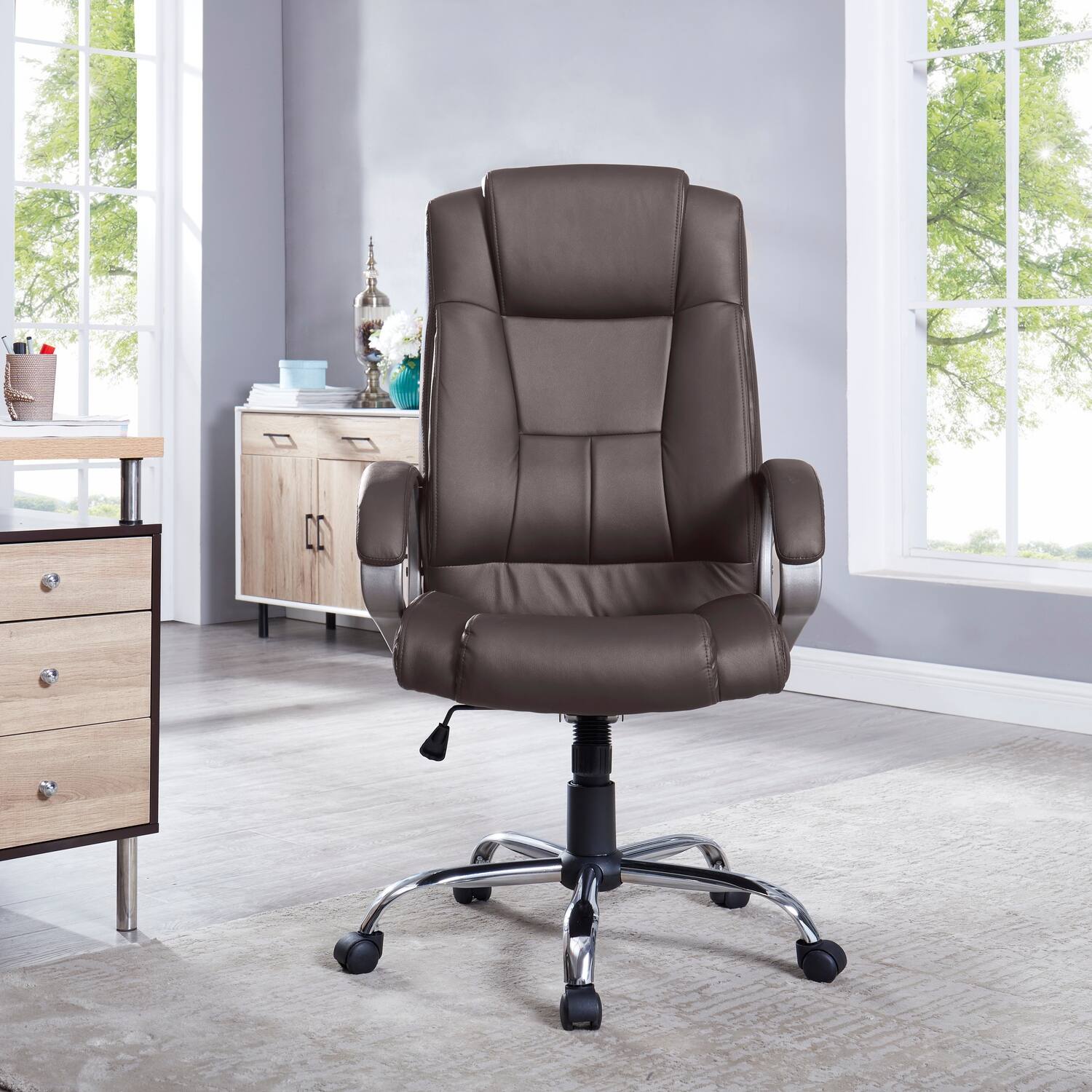 High Back Desk Chair Executive Office Chair with Armrests Lumbar