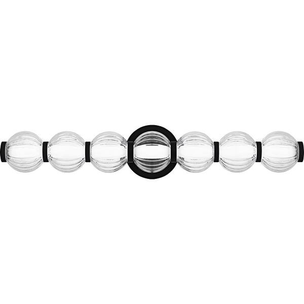 slide 2 of 8, Elway Integrated LED Matte Black Bath Light