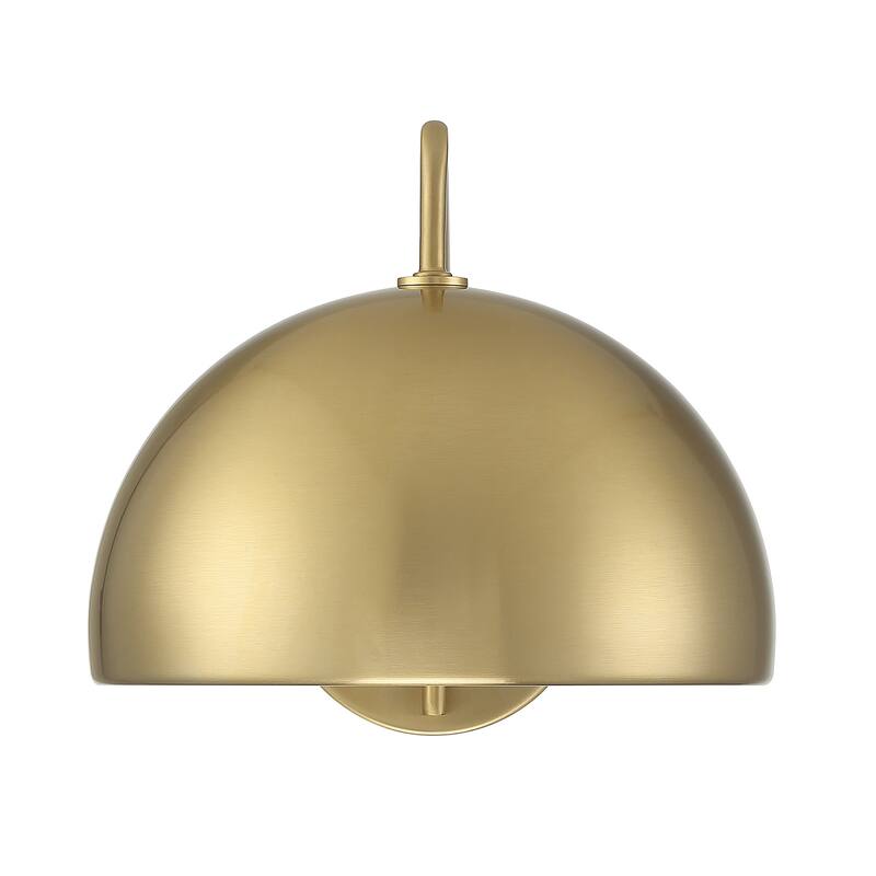 Bellevue SH54383 9" Tall Wall Sconce with a black dome shade