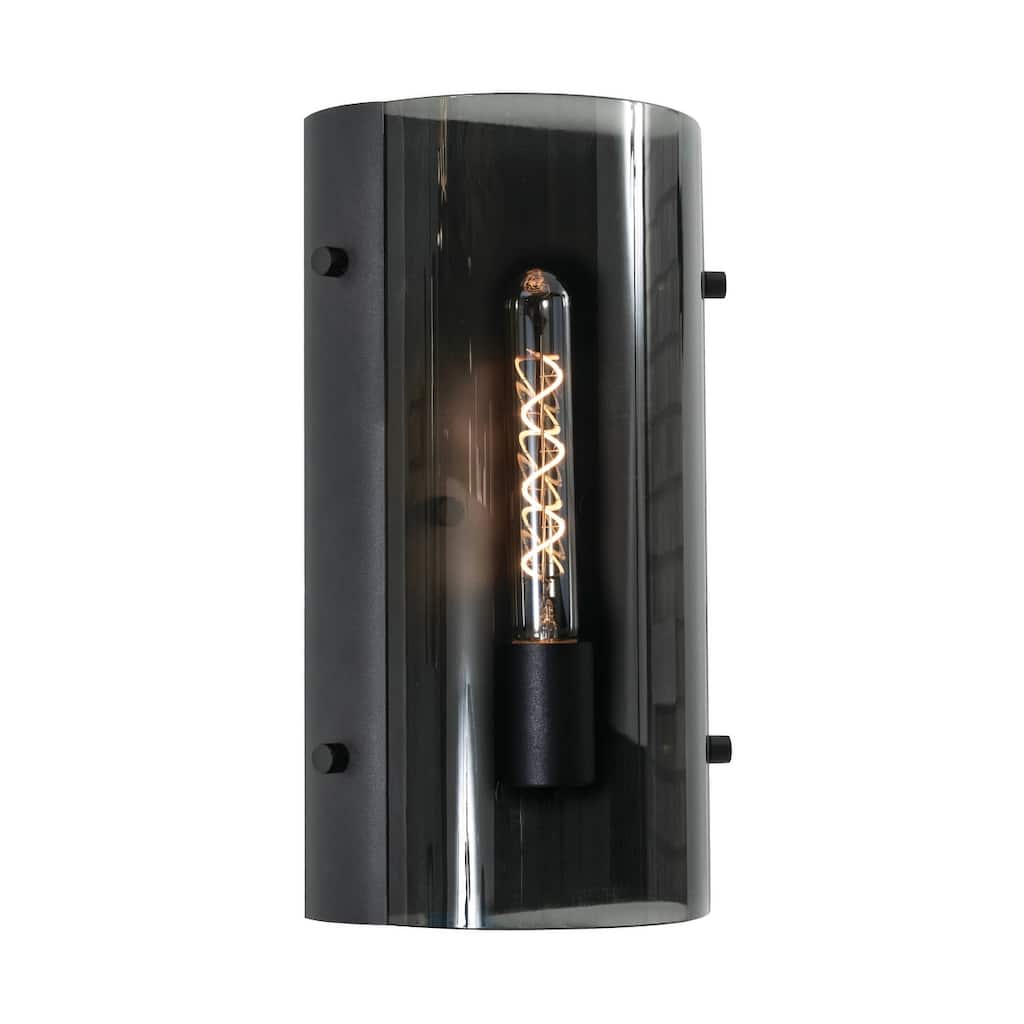 AFX DNAS0714MB Sconce 14" Tall Wall Sconce with Smoke Glass Shade