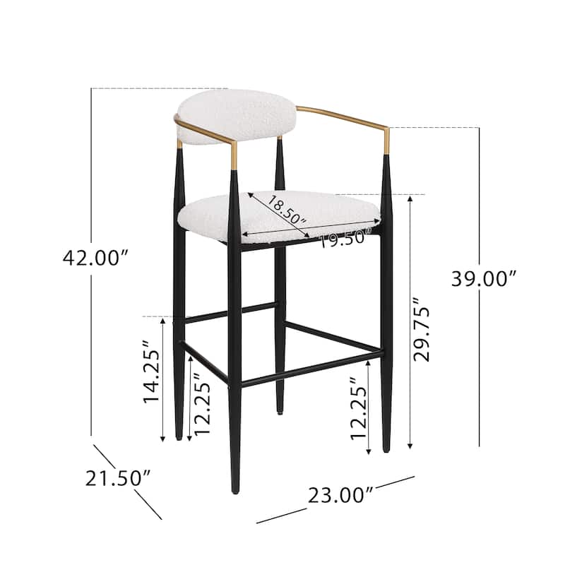 Ostweer Furniture Set of 2 260LBS Bar Stools - Beige