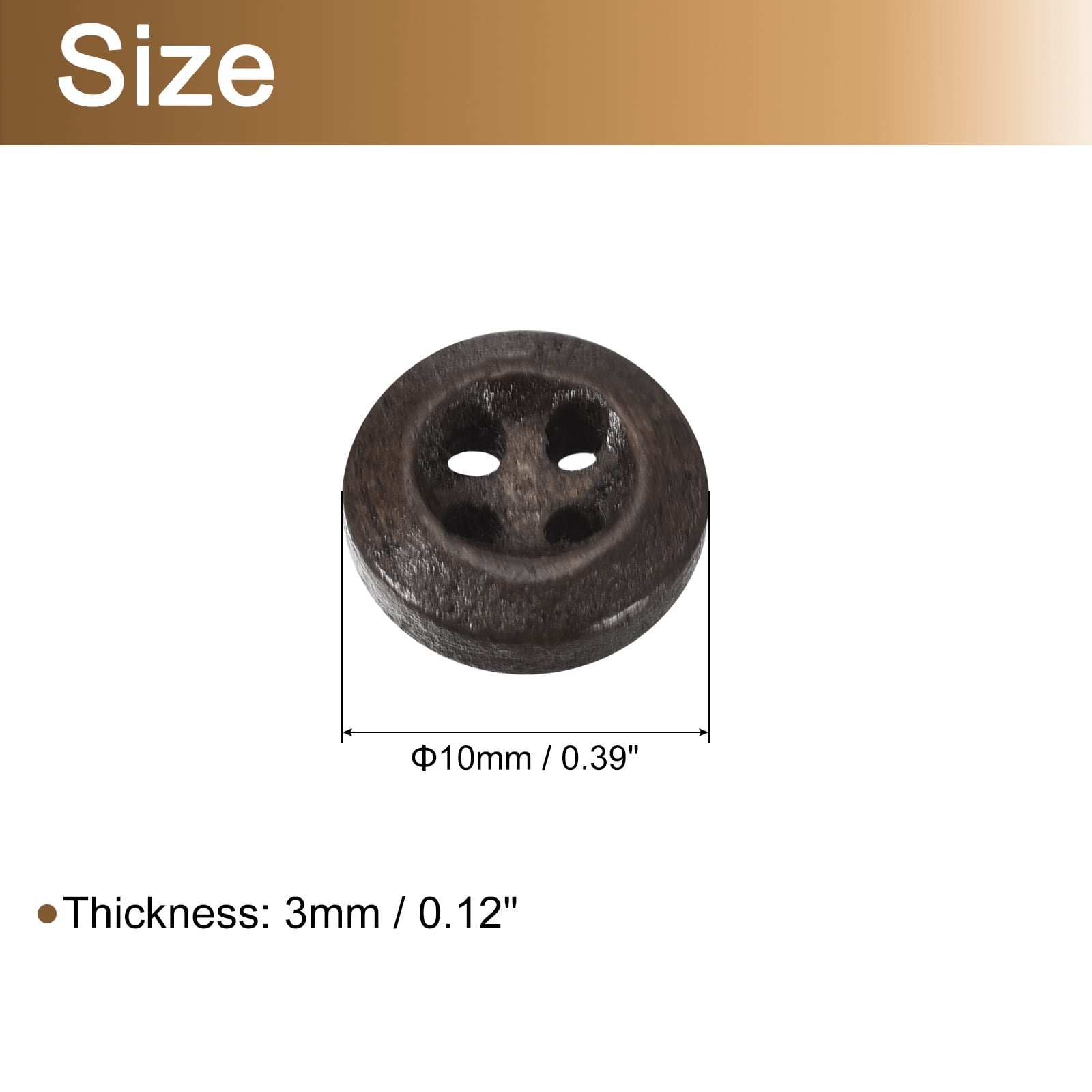 Wooden Buttons, Round Wood Sewing Button Craft for Sewing DIY Craft Clothing