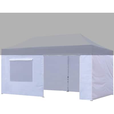 Aeocia Zippered Walls for 10x20 Pop Up Canopy Tent 4 Sidewalls ONLY