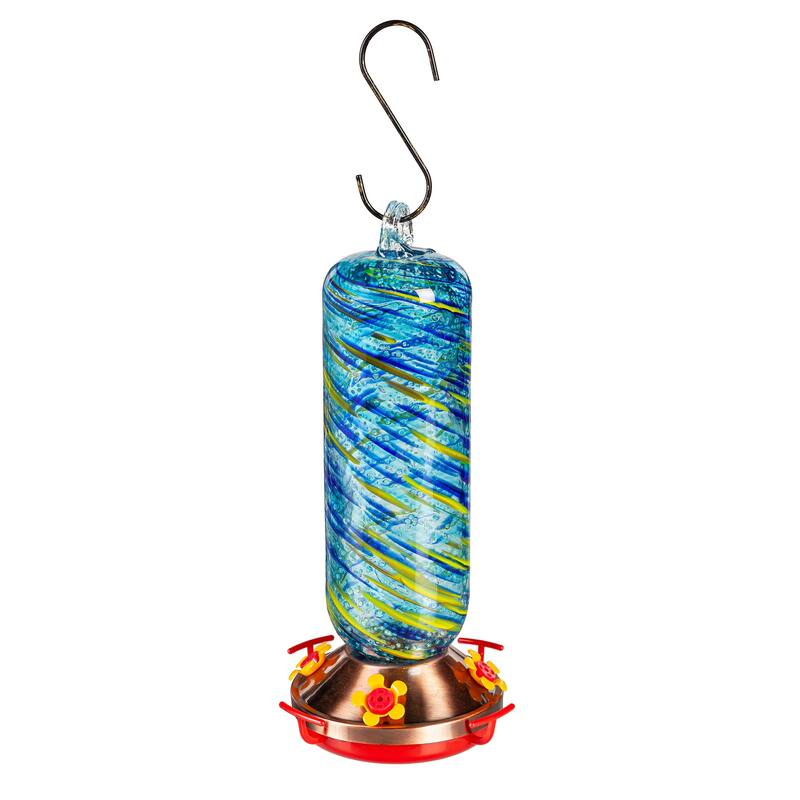 Glow in the Dark Glass Hummingbird Feeder