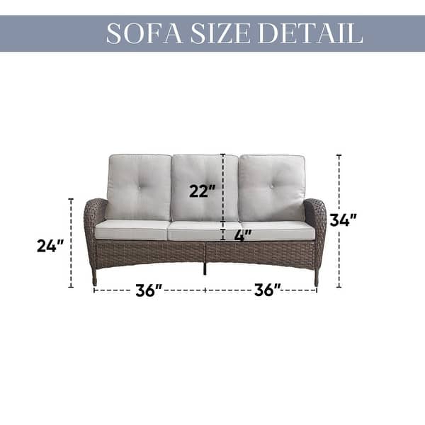 dimension image slide 0 of 3, Outdoor Swivel Rocker Chairs with Sofa Table