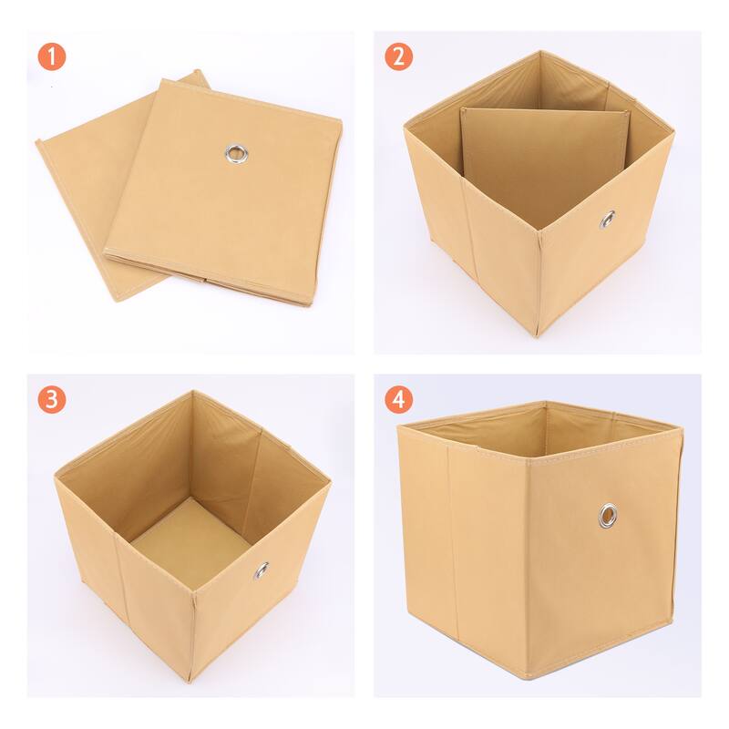 Storage Cube, Fabric Storage Bin for Shelves Closet, 3 Pack Collapsible Storage Basket for Organizing Clothes Books