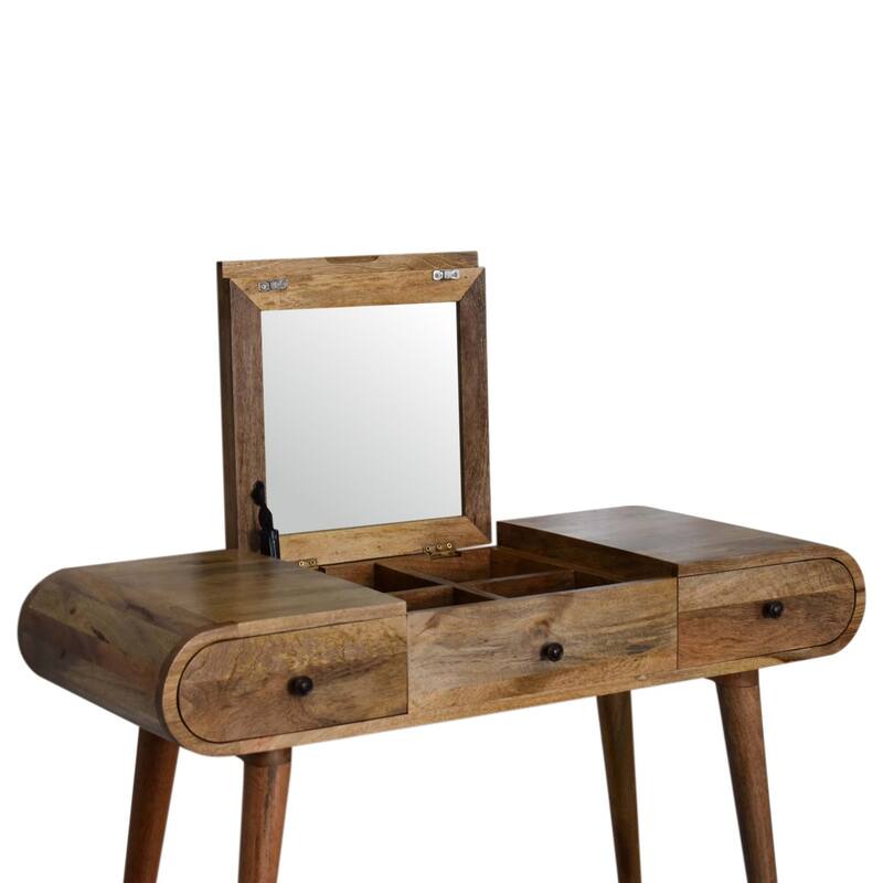 Artisan furniture Oak-ish Round Dressing Table
