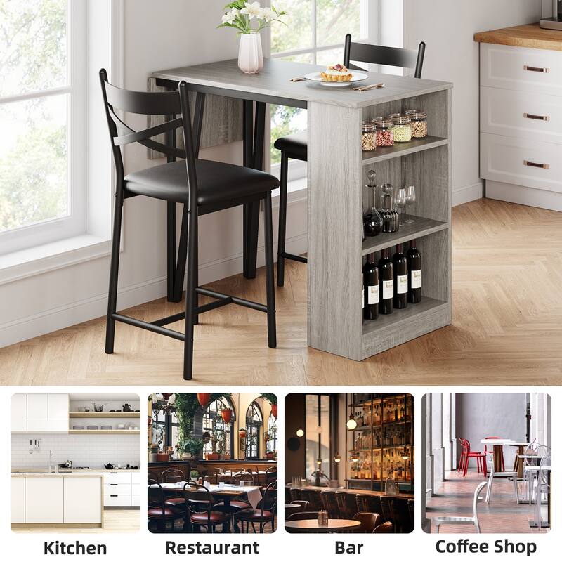 Kitchen Bar Table and Chairs for 2