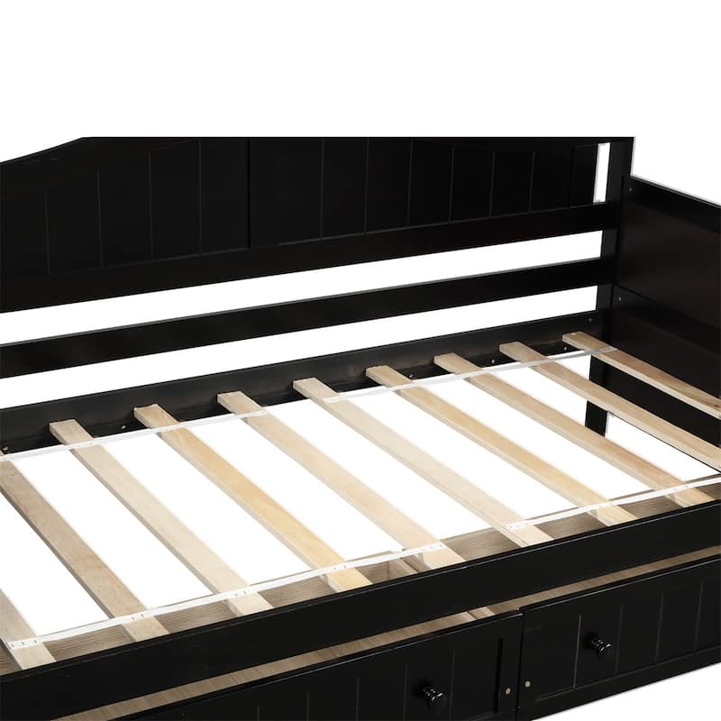 Merax Twin Wooden Daybed with 2 Drawers