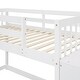 preview thumbnail 42 of 48, Floor Bunk Bed with Movable Storage Cabinet, Include 4 Storage Drawers and 3 Shelves, Solid Wood Bunkbeds Frame for Kids Teens