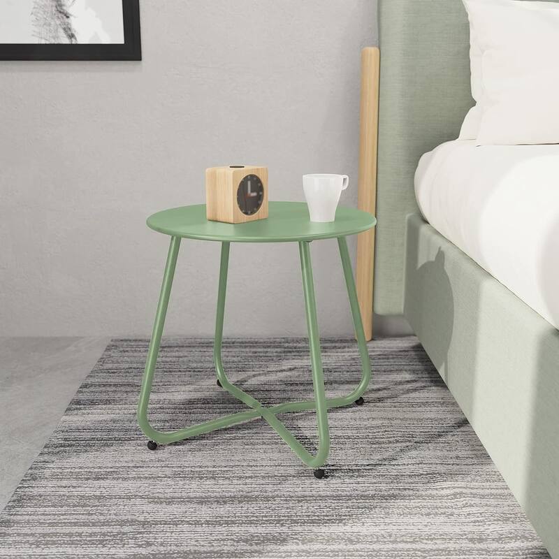 18" or 28" Round Outdoor Side Table End Table Coffee Table