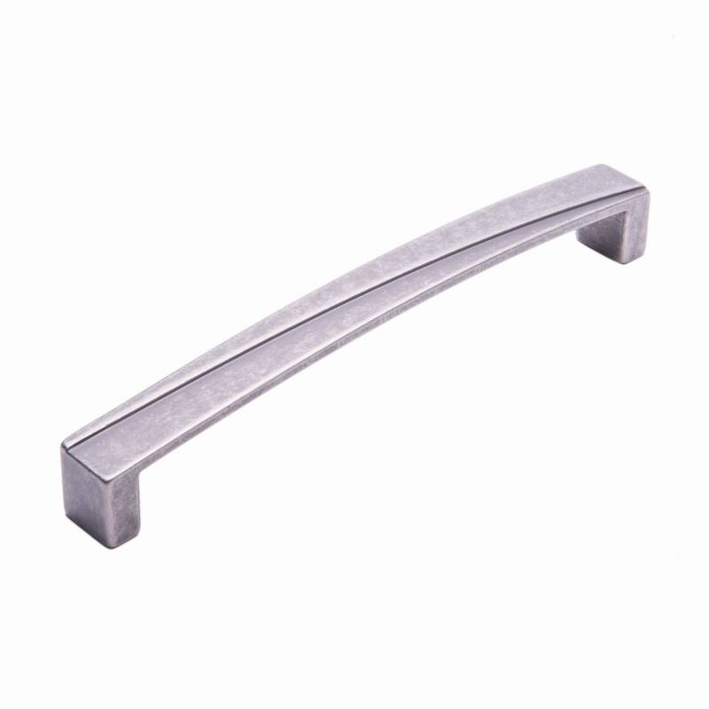 RK International Trumbull 8 Inch Center to Center Handle Cabinet Pull - Weathered Nickel