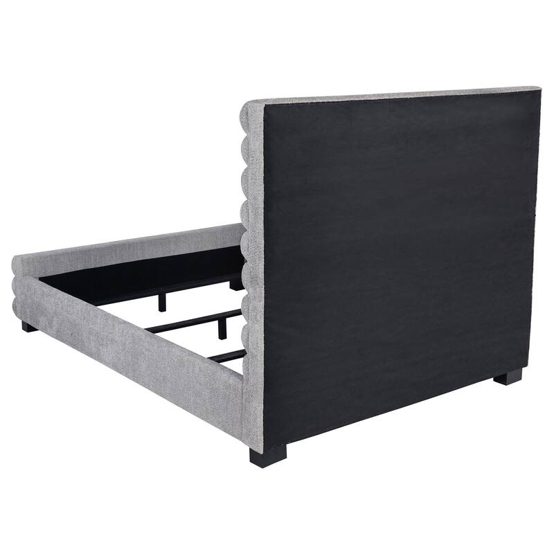 Fandango Grey Boucle Upholstered Queen Bed