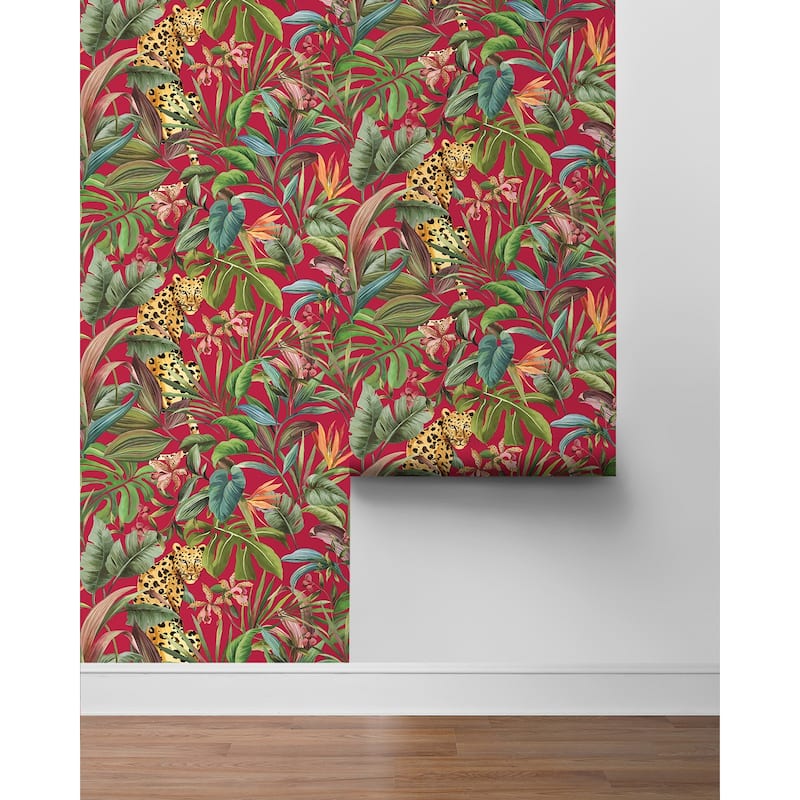 Daisy Bennett Designs Tropical Leopard Peel and Stick Wallpaper
