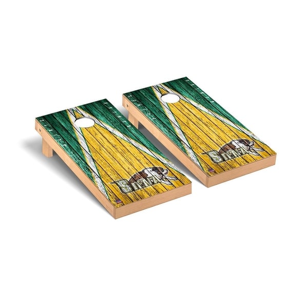 slide 2 of 5, Siena College Saints Triangle Cornhole Board Set