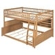 preview thumbnail 35 of 36, Convertible Bunk Bed with LED Storage Wall & Pegboard by Harper&Bright Designs