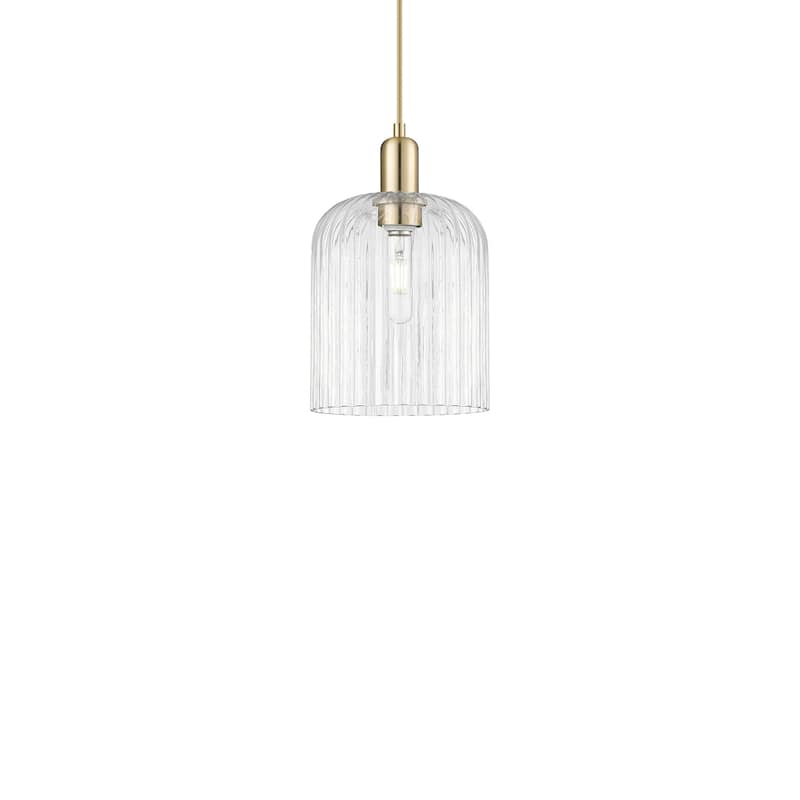 Innovations Lighting 716-1P-14-8 Bridal Veil Pendant Bridal Veil 8" - Champagne Bronze / Clear