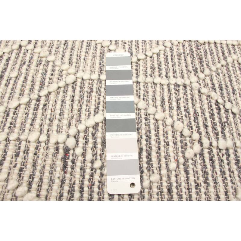 ECARPETGALLERY Braid weave Sienna Grey Wool Rug - 5'0 x 7'10