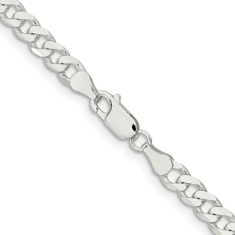 Curata 925 Sterling Silver 6mm Curb Chain Necklace for Men