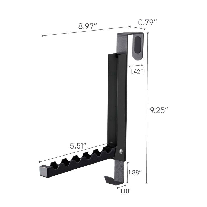 Yamazaki Home Over-the-Door Hook, Steel, 2-Hook, Holds 15.4 lbs - L 8.07 x W 0.79 x H 9.25 inches