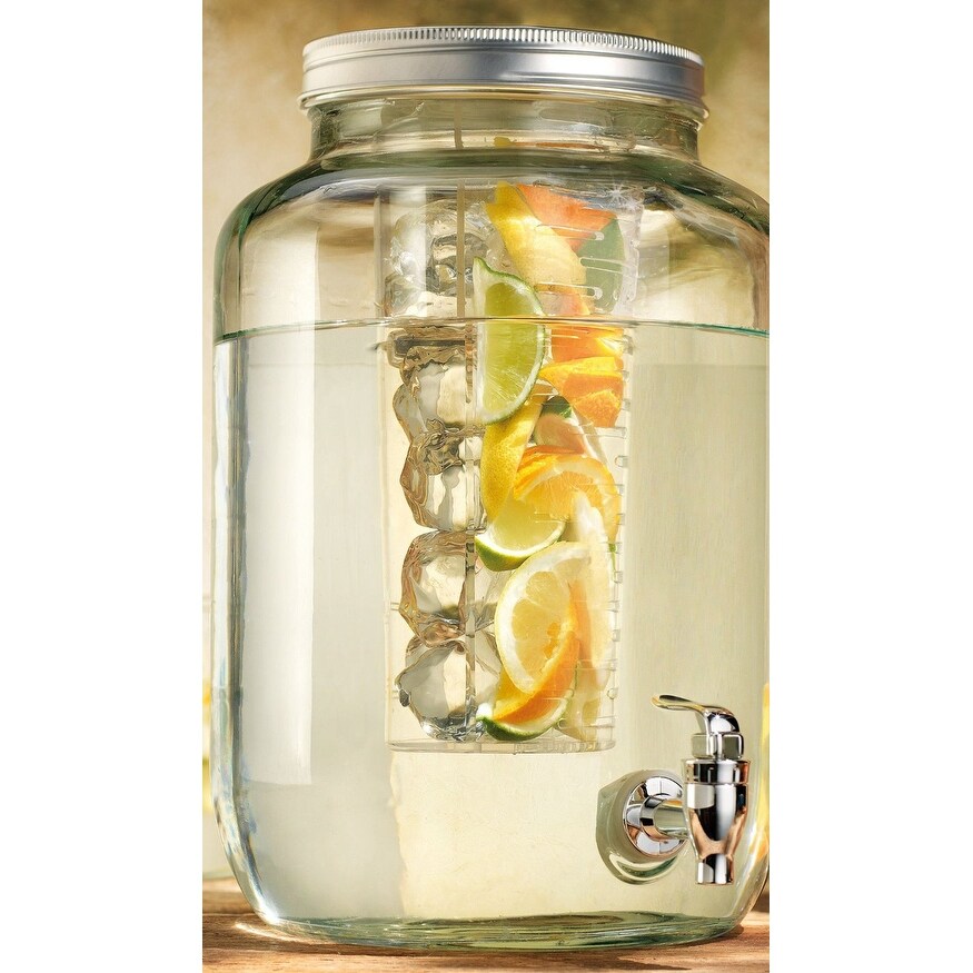 Shop Palais Glassware High Quality Mason Jar Beverage Dispenser Traditional Tin Screw Off Lid 2 Gallon Capacity Overstock 12301935