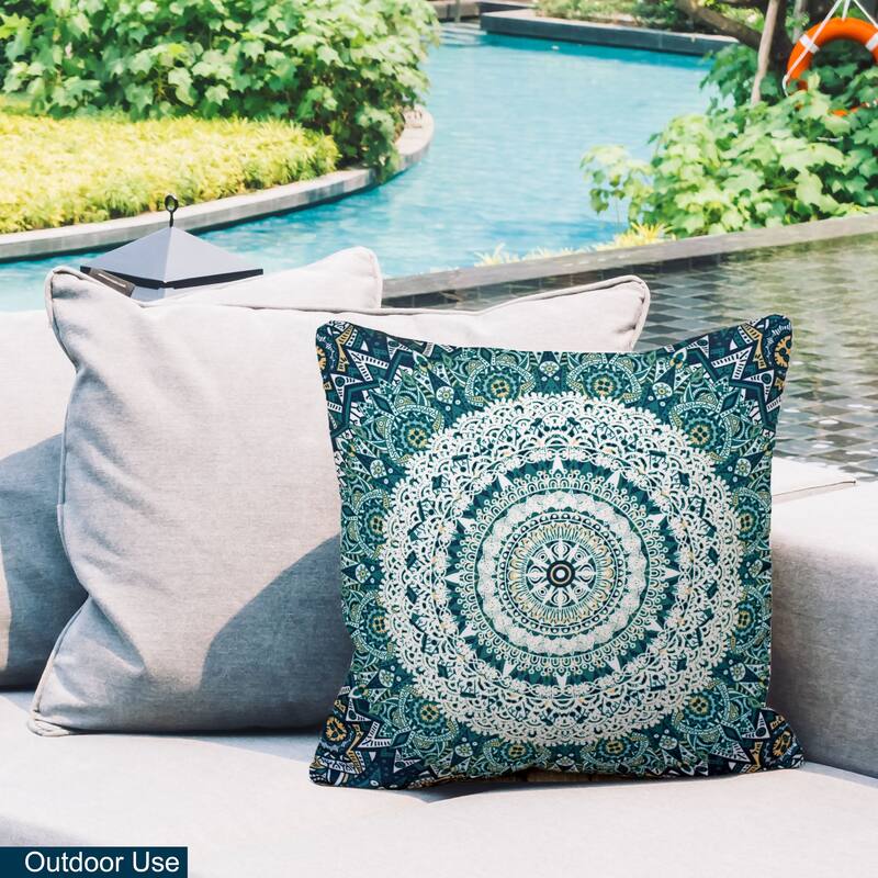 Decorative Indoor Outdoor Weatherproof Throw Pillows Cushions with Inserts – 18x18 Inches - 18''X18''