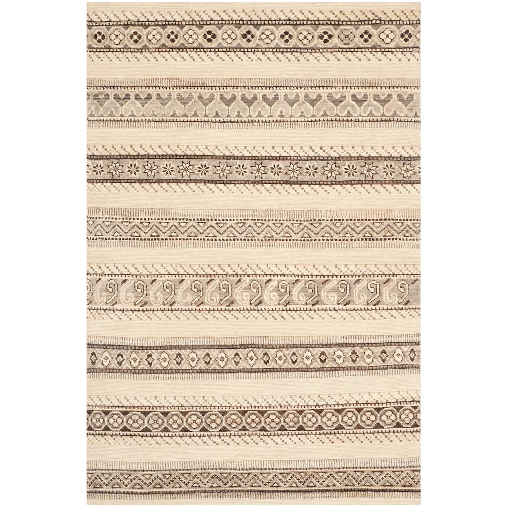 SAFAVIEH Hand-knotted Santa Fe Silka Modern Wool Rug