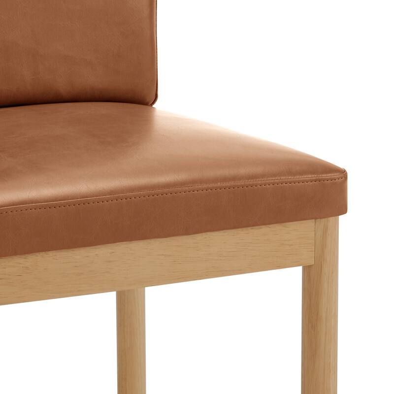 NPD Furniture Melvin Faux Leather Dining Side Chair (Set of 2)