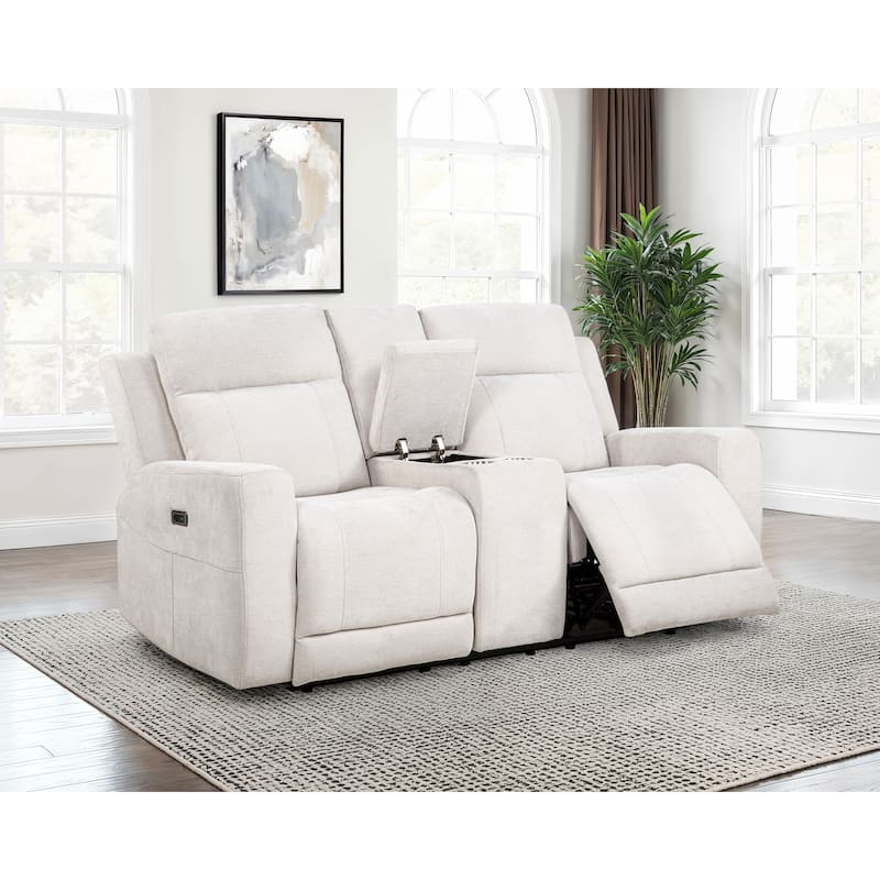 Kennett Chenille Upholstered Power Reclining Loveseat