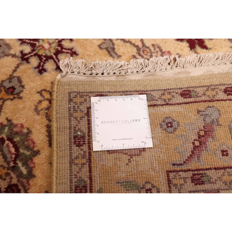 ECARPETGALLERY Hand-knotted Finest Agra Jaipur Light Yellow Wool Rug - 2'6 x 8'2