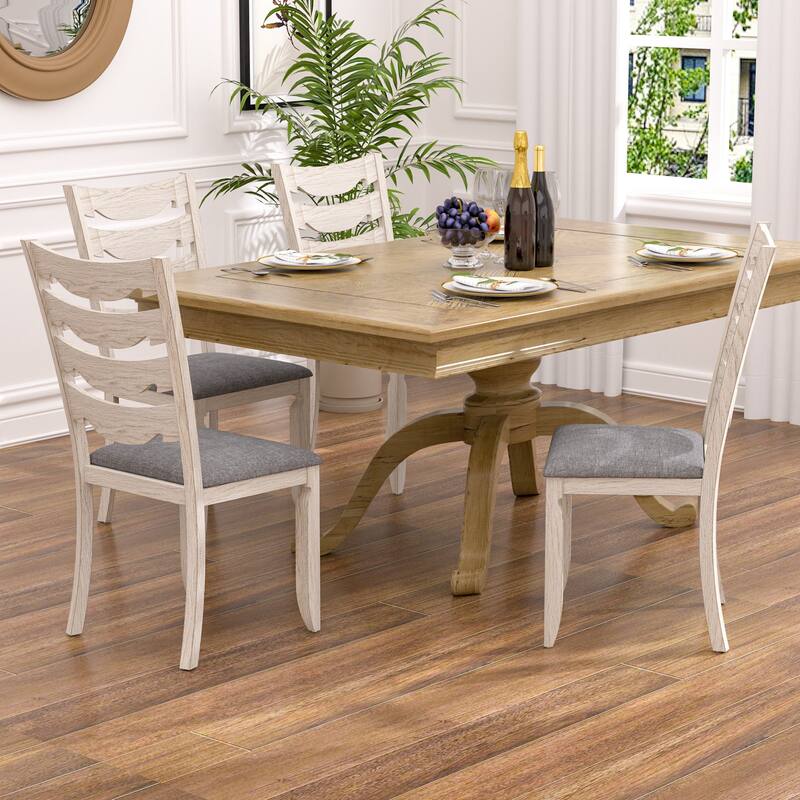100% Solid Oak Wood Dining Chairs by VECELO, Dining Chairs Set of 2/4/6, Kitchen Dining Chairs with Sturdy Solid Wood Frame