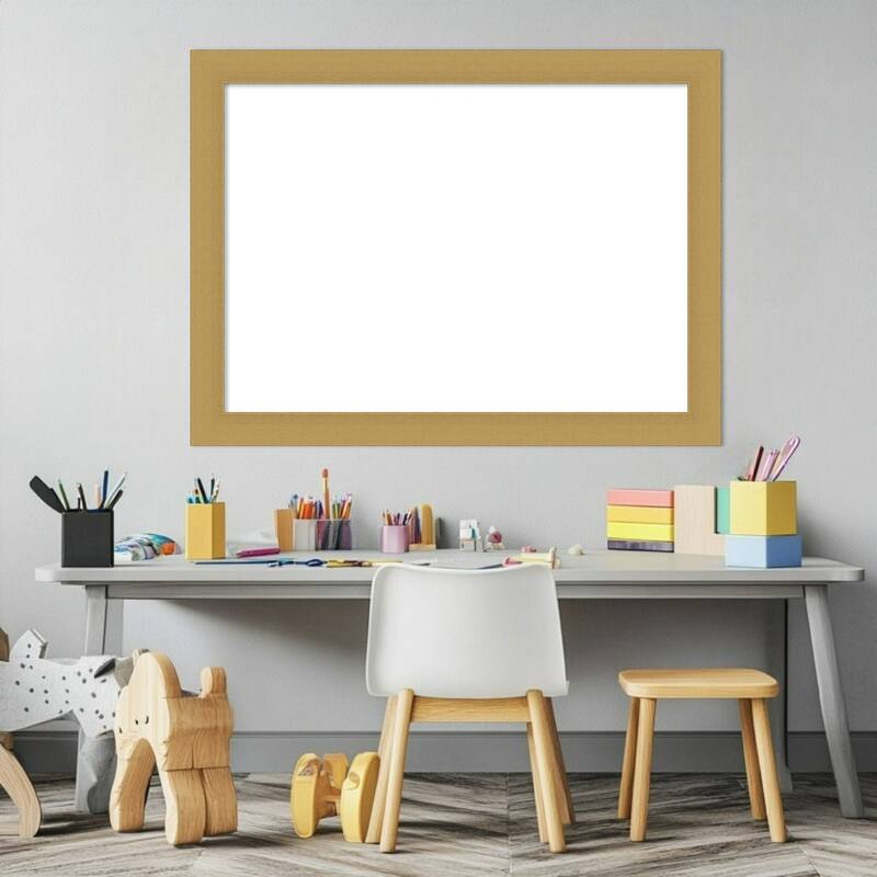Amanti Art Grace Brushed Gold Framed Dry Erase Magnetic Board