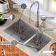 preview thumbnail 4 of 6, Karran 32" Undermount Double Bowl 60/40 Stainless Steel Workstation Sink