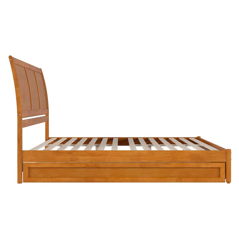 Andorra Platform Bed with Panel Footboard and Twin XL Trundle